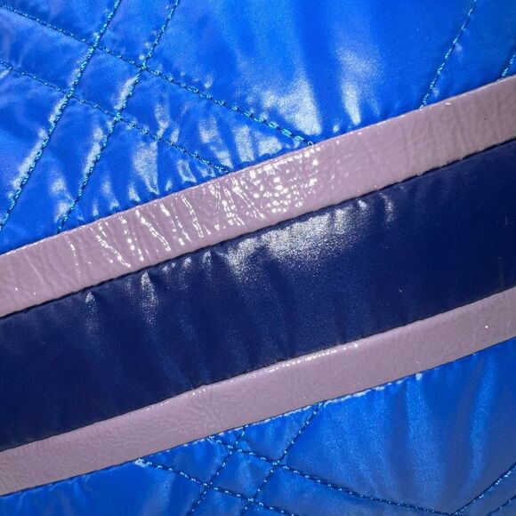 Coach RARE Poppy Blue Ice Ski Bunny Glam Tote with Two Acrylic Tags - Picture 10 of 15